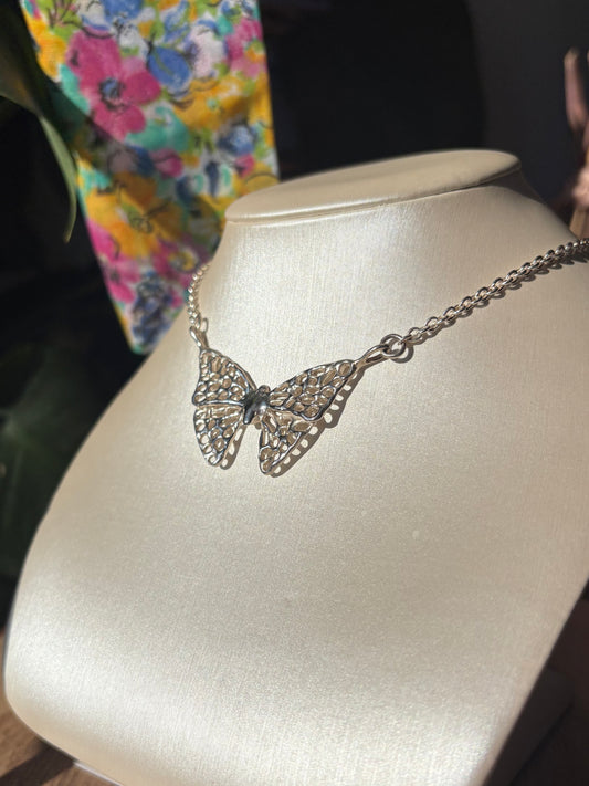 “Catopsilia Panoma” Butterfly Necklace image 1
