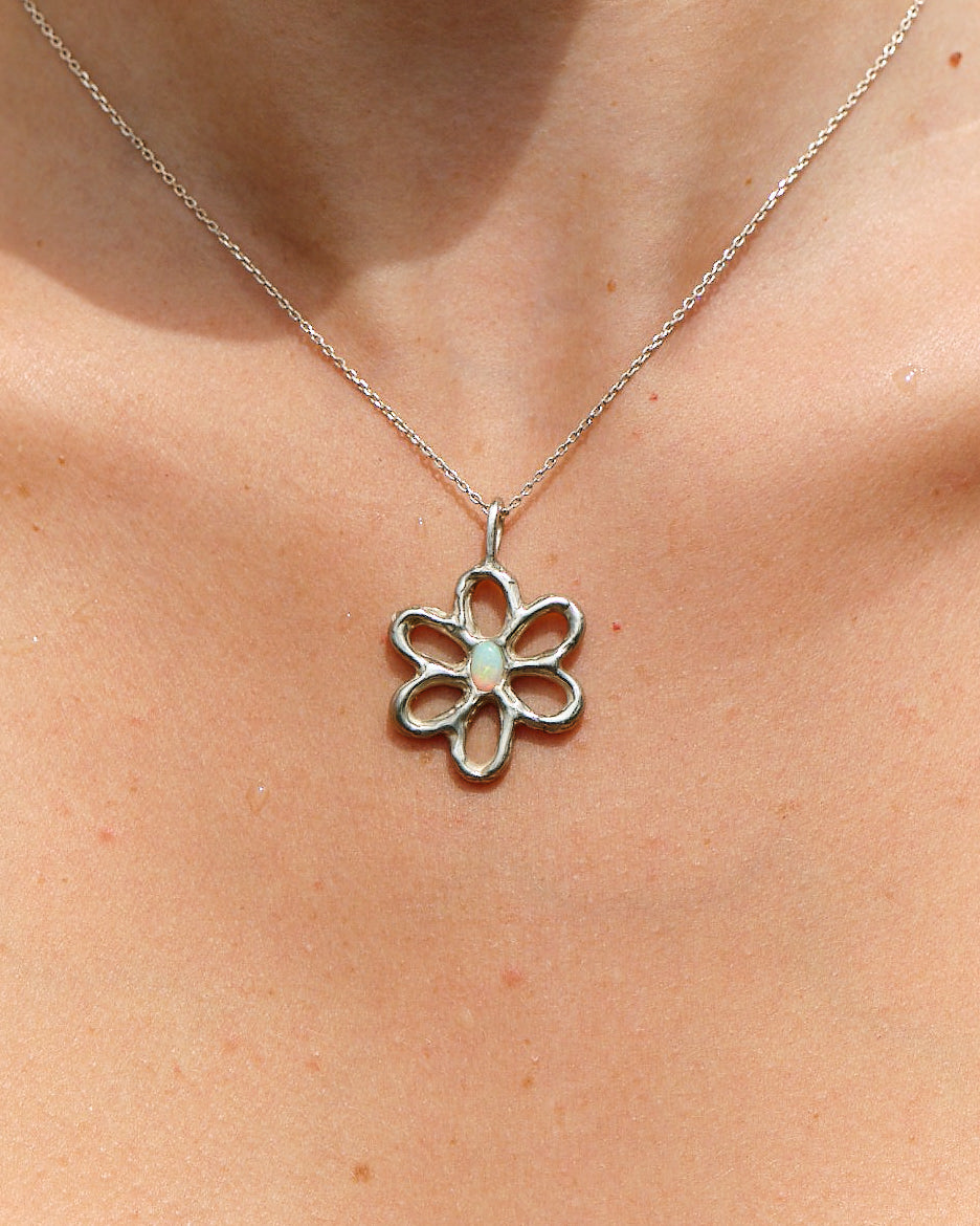 Flower Opal Necklace image 1