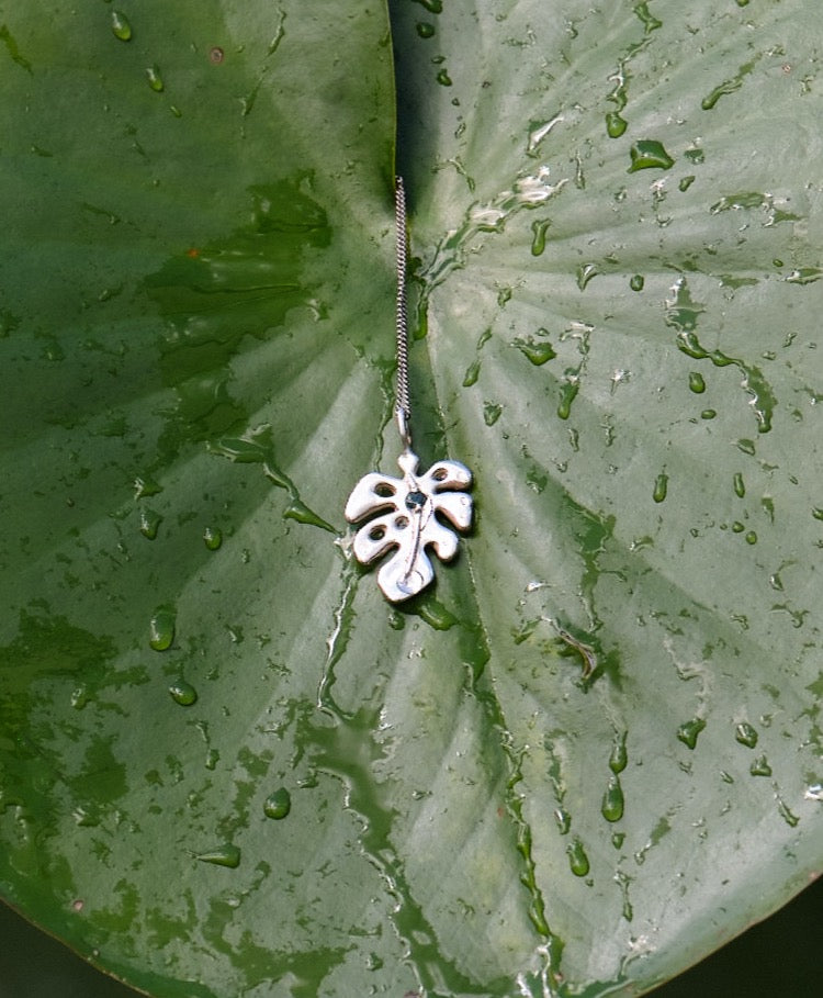 Monstera Leaf Necklace image 1
