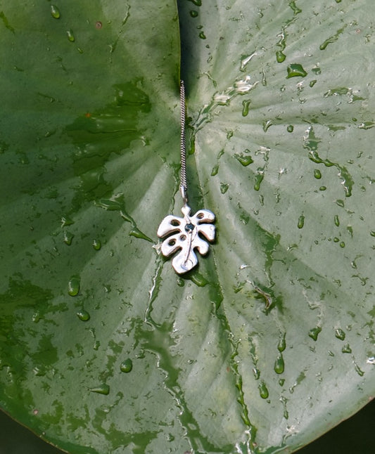 Monstera Leaf Necklace image 1