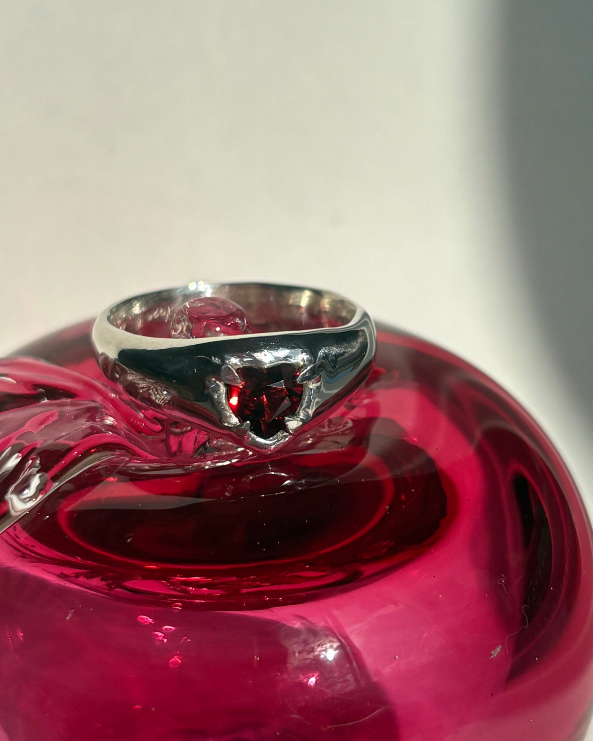 Heart Garnet Ring